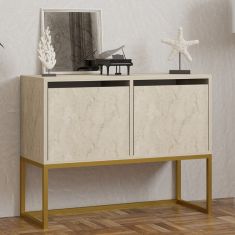 Κονσόλα - Μπουφές Zermat Megapap χρώμα μπεζ travertine - χρυσό 90x34x70εκ. |  Συρταριέρες -Κονσόλες στο espiti