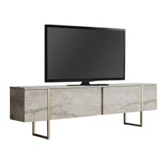 Έπιπλο τηλεόρασης Luxe Megapap χρώμα travertine - χρυσό 180x30x50εκ. |  Έπιπλα τηλεόρασης στο espiti