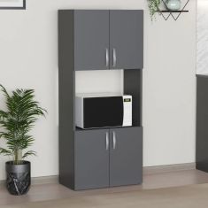 Ντουλάπα κουζίνας Armado Megapap χρώμα ανθρακί 60x32x140εκ. |  Ντουλάπια στο espiti