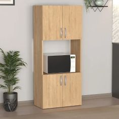 Ντουλάπα κουζίνας Armado Megapap χρώμα sapphire oak 60x32x140εκ. |  Ντουλάπια στο espiti