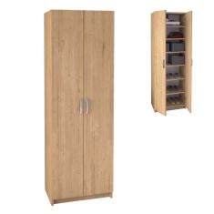 Παπουτσοθήκη Renso Megapap δίφυλλη χρώμα sapphire oak 59,8x37,8x178,5εκ. |  Παπουτσοθήκες στο espiti