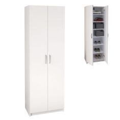 Παπουτσοθήκη Renso Megapap δίφυλλη χρώμα λευκό 59,8x37,8x178,5εκ. |  Παπουτσοθήκες στο espiti