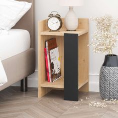 Κομοδίνο Elos Megapap χρώμα saphhire oak - silky black 30x31,7x55εκ. |  Κομοδίνα στο espiti