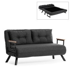 Καναπές - κρεβάτι Sando Megapap διθέσιος υφασμάτινος χρώμα ανθρακί 133x78x78εκ. |  Καναπέδες-Κρεβάτι στο espiti