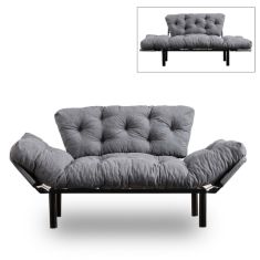 Καναπές - κρεβάτι Nitta Megapap διθέσιος υφασμάτινος χρώμα γκρι 155x70x85εκ. |  Καναπέδες-Κρεβάτι στο espiti