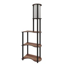 Φωτιστικό δαπέδου Nova I Megapap MDF - PVC ύφασμα χρώμα καρυδί - μαύρο 50x30x140εκ. |  Δαπέδου στο espiti