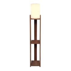 Φωτιστικό δαπέδου Verma I Megapap E27 Mdf/ύφασμα Pvc χρώμα καρυδί - κρεμ 18,5x18,5x142εκ. |  Δαπέδου στο espiti