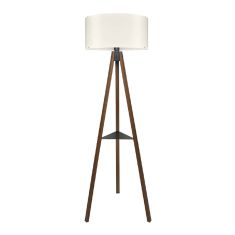 Φωτιστικό δαπέδου Thomas Megapap E27 Mdf/ύφασμα Pvc χρώμα καρυδί - κρεμ 38x38x135εκ. |  Δαπέδου στο espiti