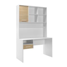 Γραφείο εργασίας London Megapap χρώμα λευκό - oak 120x60x196εκ. |  Γραφεία στο espiti
