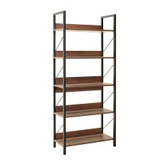 Βιβλιοθήκη Connect Megapap χρώμα καρυδί 73x35x172εκ. |  Βιβλιοθήκες στο espiti