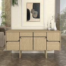 Μπουφές Lava Megapap χρώμα rota oak - ανθρακί 150x44,6x76εκ. |  Μπουφέδες στο espiti