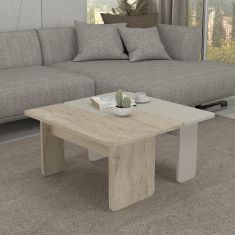 Τραπεζάκι σαλονιού σετ 2τμχ Sevilla Megapap χρώμα sandstone - travertine 75x75x37,4εκ. |  Τραπεζάκια σαλονιού στο espiti