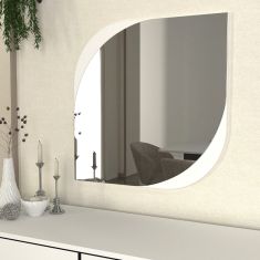 Καθρέπτης τοίχου Lava Μegapap χρώμα λευκό 70x2,2x70εκ. |  Καθρέπτες στο espiti