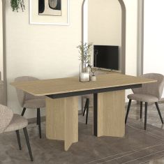 Τραπέζι Lava Megapap χρώμα rota oak - ανθρακί 180x90x76,8εκ. |  Τραπέζια στο espiti