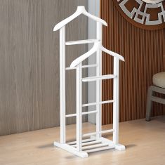 Επιδαπέδια κρεμάστρα Beta II Megapap ξύλινη χρώμα λευκό 48x35x120εκ. |  Βιτρίνες - Έπιπλα εισόδου στο espiti