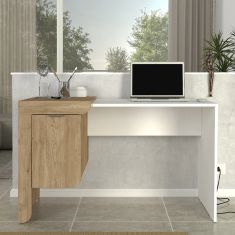 Γραφείο εργασίας Dario Megapap χρώμα sepet oak - λευκό 120x60x73,2εκ. |  Γραφεία στο espiti