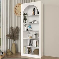 Βιβλιοθήκη Voila Megapap χρώμα λευκό 74x35x180εκ. |  Βιβλιοθήκες στο espiti