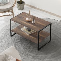 Τραπεζάκι σαλονιού Giza Megapap χρώμα rustic καρυδί 90,2x50,3x50,4εκ. |  Τραπεζάκια σαλονιού στο espiti