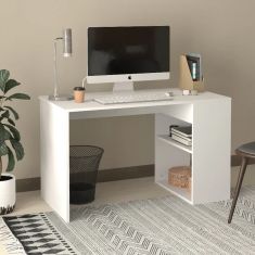 Γραφείο εργασίας Smyrna Megapap χρώμα λευκό 120x60x74,4εκ. |  Γραφεία στο espiti
