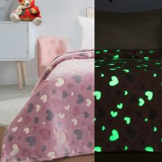 Beauty Home Κουβέρτα μονή φωσφορίζουσα Flash Art 6137 160x220 Ροζ       |  Κουβέρτες Παιδικές στο espiti
