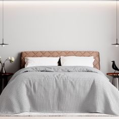 Beauty Home Πικέ μονή waffle Art 1990 Silver 170x240 Γκρι       |  Κουβέρτες Βαμβακερές Μονές στο espiti