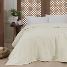 Beauty Home Πικέ μονή waffle Art 1990 Cream 170x240 Εκρού       |  Κουβέρτες Βαμβακερές Μονές στο espiti
