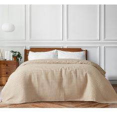 Beauty Home Πικέ υπέρδιπλη waffle Art 1990 Sand 230x240 Μπεζ       |  Κουβέρτες Βαμβακερές Υπέρδιπλες στο espiti