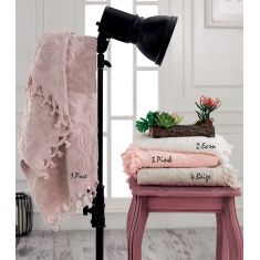 Beauty Home Πετσέτα μπάνιου ζακάρ με δετό κρόσι Art 3180 σε 4 αποχρώσεις 70x140  Σάπιο Μήλο     |  Πετσέτες Μπάνιου στο espiti