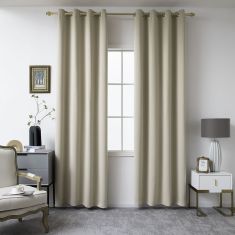 Beauty Home Κουρτίνα Blackout σκίασης με 8 κρίκους Ideal Art 8400 140x270 Άμμου       |  Ετοιμες κουρτίνες με σχέδιο στο espiti
