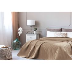 Beauty Home Πικέ κουβέρτα μονή Waffle Snap Art Ε1104 170x240 Μπεζ       |  Υπνοδωμάτιο στο espiti