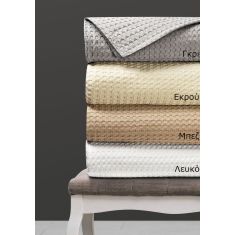 Beauty Home Πικέ κουβέρτα υπέρδιπλη Waffle Snap Art Ε1105 230x240 Εκρού       |  Υπνοδωμάτιο στο espiti