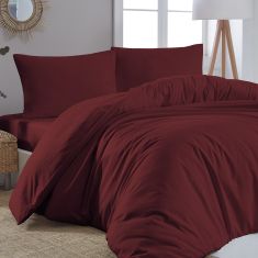 Beauty Home Παπλωματοθήκη μονή μονόχρωμη Art 1999 170x250 Μπορντό       |  Παπλωματοθήκες Μονές στο espiti