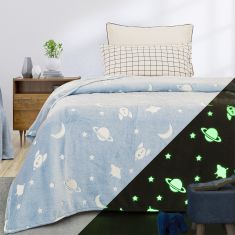 Beauty Home Κουβέρτα μονή φωσφορίζουσα Flash Art 6253 160x220 Γαλάζιο       |  Κουβέρτες Παιδικές στο espiti