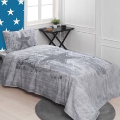 Beauty Home Σετ κουβερλί μονό Star Art 6169 160x240 Γκρι       |  Κουβερλί Παιδικά στο espiti