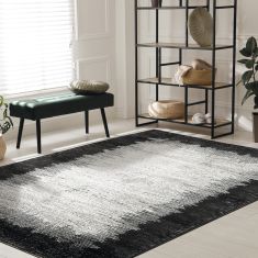 Beauty Home Σετ Κρεβ/ρας 3τμχ Prestige Art 9321 Grey Black - Γκρι Μαύρο       |  Χαλιά Κρεβατοκάμαρας στο espiti