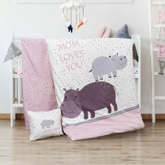 Beauty Home Σετ σεντόνια βρεφικά Hippo Art 5187 120x160 Εμπριμέ       |  Βρεφικά Σεντόνια στο espiti