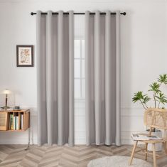Beauty Home Ύφασμα κουρτίνας με το μέτρο μεσαίας σκίασης Effect Art 8443 Φ320 Ασημί       |  Ετοιμες κουρτίνες με σχέδιο στο espiti