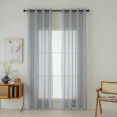 Beauty Home Ύφασμα κουρτίνας με το μέτρο γάζα Sharp Art 8448 Φ300 Γκρι       |  Ετοιμες κουρτίνες με σχέδιο στο espiti