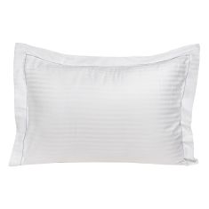 Beauty Home Ζεύγος μαξιλαροθήκες πλακέ Oxford Dobby Cotton Rich Blend Art 1381 53x73+5 Λευκό       |  Μαξιλαροθήκες Απλές στο espiti