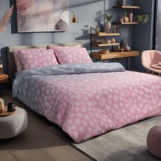 Beauty Home Σετ σεντόνια υπέρδιπλα με λάστιχο Praslin Art 12083 165x200+30 Ροζ,Γκρι       |  Σεντόνια Υπέρδιπλα / King Size στο espiti