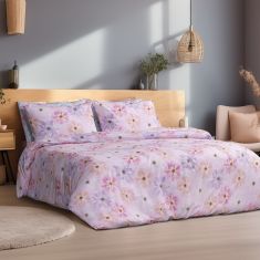 Beauty Home Σετ σεντόνια υπέρδιπλα με λάστιχο Hana Art 12089 165x200+30 Ροζ       |  Σεντόνια Υπέρδιπλα / King Size στο espiti