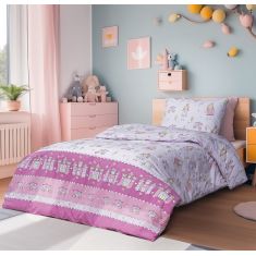 Beauty Home Σετ παπλωματοθήκη μονή Mirabelle Art 6233 160x240 Λιλά       |  Παπλωματοθήκες Παιδικές στο espiti
