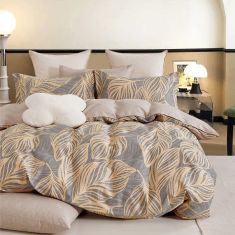 Beauty Home Σετ σεντόνια υπέρδιπλα Art 12607 Andre 230x260 Γκρι,Κίτρινο       |  Σεντόνια Υπέρδιπλα / King Size στο espiti