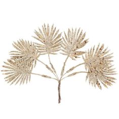 Beauty Home ΦΥΛΛΑ ΠΑΛΜΑ ΜΕ ΓΚΛΙΤΕΡ 6 ΤΜΧ 24CM       |  Χριστουγεννιάτικα Διακοσμητικά στο espiti