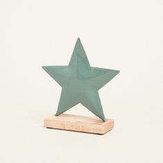 Beauty Home ΜΕΤΑΛΛΙΚΟ ΑΣΤΕΡΙ ΜΕ ΒΑΣΗ 15 x 16 CM ΧΑΚΙ       |  Χριστουγεννιάτικα Διακοσμητικά στο espiti
