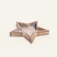 Beauty Home ΞΥΛΙΝΟ ΑΣΤΕΡΙ 22 x 21 x 3 CM       |  Χριστουγεννιάτικα Διακοσμητικά στο espiti