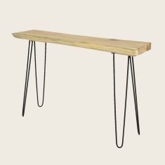 Beauty Home ΚΟΝΣΟΛΑ ΞΥΛΙΝΗ ΜΕΤΑΛΛΙΚΑ ΠΟΔΙΑ 120 x 30 x 80 cm       |  Διακοσμητκά στο espiti