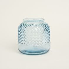 Beauty Home ΒΑΖΟ ΑΝΑΓΛΥΦΟ 19 x 19 cm  Γαλάζιο     |  Βάζα στο espiti