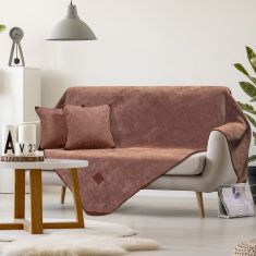 Beauty Home Σετ ριχτάρι 3τμχ Tabac Art 8405 (180x170+180x250+180x300) Κεραμιδί       |  Ριχτάρια στο espiti