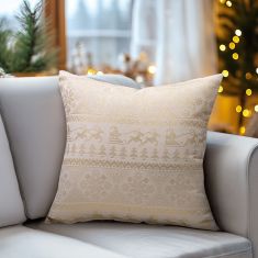 Beauty Home ΜΑΞΙΛΑΡΟΘΗΚΗ ΖΑΚΑΡ ΠΑΡΑΔΟΣΙΑΚΟ ΜΕ ΧΡΥΣΑ ΧΡ. ΣΧΕΔΙΑ   45 x 45 cm    |  Μαξιλάρια διακοσμητικά στο espiti